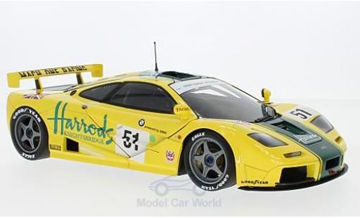 Modellautos McLaren F1 1/18 Minichamps GTR No.51 Harrods Mach one Racing Harrods 24h Le Mans 1995 A.Wallace/D.Bell/J.Bell McLaren F1 1/18 Minichamps GTR No.51 Harrods Mach one Racing Harrods 24h Le Mans 1995 A.Wallace/D.Bell/J.Bell modellautos