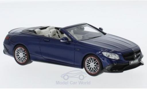Mercedes Classe S 1/43 Minichamps Brabus 850 mettalic blau 2016 Basis AMG S 63 Cabriolet modellautos