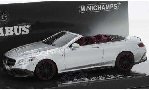 Mercedes Classe S 1/43 Minichamps Brabus 850 silber 2016 Basis AMG S 63 Cabriolet modellautos