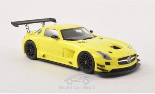 Mercedes SLS 1/43 Minichamps AMG GT3 gelb 2011 Plain Body Version modellautos