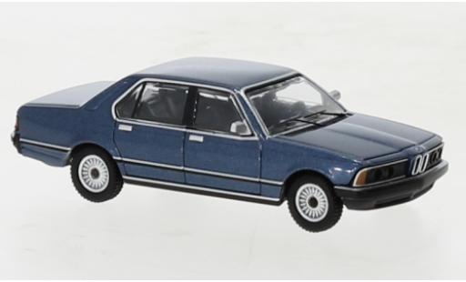 Bmw 733 1/87 Minichamps i (E23) metallise bleu 1977 modellautos