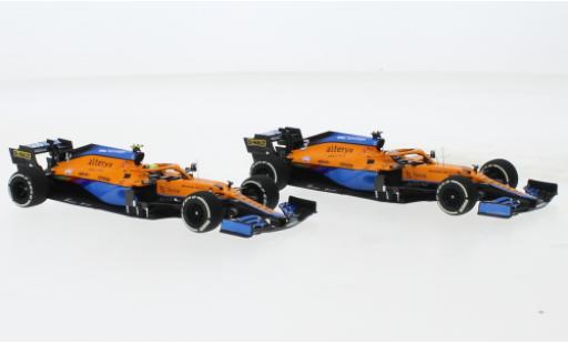 Modellautos McLaren F1 1/43 Minichamps 2er Set: MCL35M No.3 + 4 Team Formel 1 GP Italien 2021 McLaren F1 1/43 Minichamps 2er Set: MCL35M No.3 + 4 Team Formel 1 GP Italien 2021 modellautos