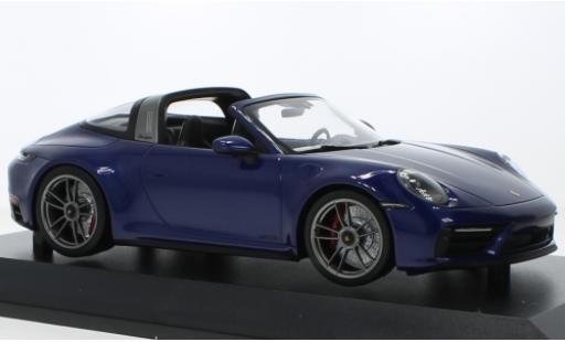 Modellautos Porsche 992 Targa 1/18 Minichamps 911  4 GTS metallise bleu 2021 Porsche 992 Targa 1/18 Minichamps 911  4 GTS metallise bleu 2021 modellautos