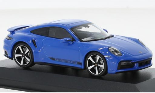 Porsche 992 Turbo s 1/43 Minichamps 911  Turbo S bleu 2020 modellautos