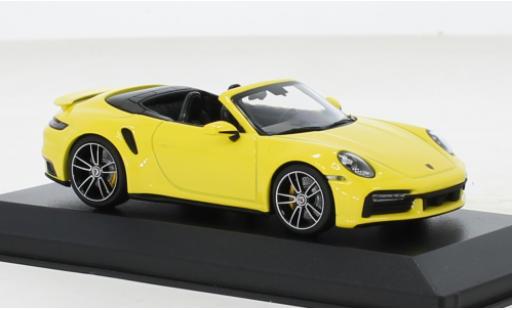 Porsche 992 Turbo s 1/43 Minichamps 911  Turbo S Cabriolet gelb 2020 modellautos