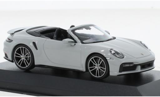 Porsche 992 Turbo s 1/43 Minichamps 911  Turbo S cabriolet gris clair 2020 modellautos