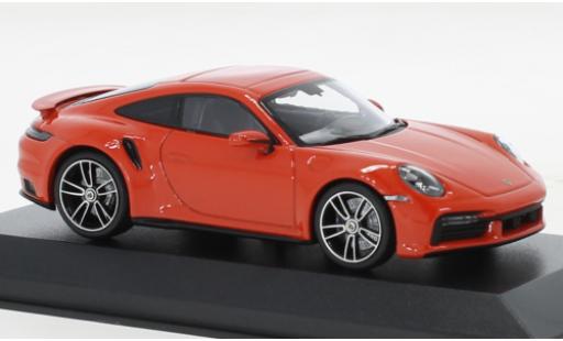 Porsche 992 Turbo s 1/43 Minichamps 911  Turbo S orange 2020 modellautos