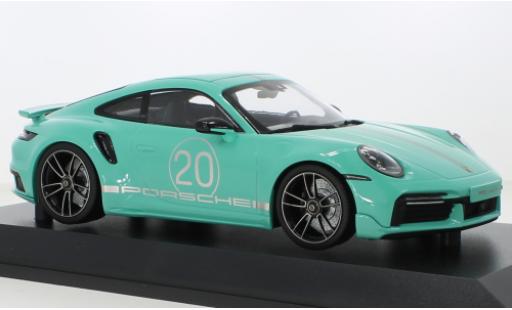 Porsche 992 Turbo s 1/18 Minichamps 911  Turbo S türkis 2021 modellautos