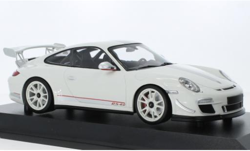 Modellautos Porsche 997 GT3 RS 1/18 Minichamps 911 (/II) 4.0 blanche 2011 Porsche 997 GT3 RS 1/18 Minichamps 911 (/II) 4.0 blanche 2011 modellautos