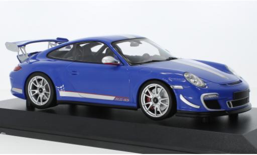 Porsche 991 GT3 RS 1/18 Minichamps 911 4.0 bleu 2011 modellautos