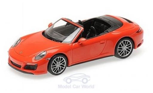 Modellautos Porsche 991 4S 1/43 Minichamps 911 (.2) Carrera 4S Cabriolet orange 2016 Porsche 991 4S 1/43 Minichamps 911 (.2) Carrera 4S Cabriolet orange 2016 modellautos
