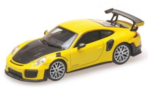 Modellautos Porsche 991 GT2 RS 1/87 Minichamps 911 () GT2 RS gelb 2018 avec Carbon-Capot Porsche 991 GT2 RS 1/87 Minichamps 911 () GT2 RS gelb 2018 avec Carbon-Capot modellautos