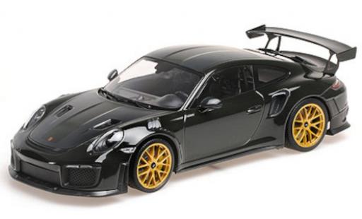 Modellautos Porsche 991 GT2 RS 1/18 Minichamps 911 GT2 RS (.2) grün/carbon 2018 avec Weissach Paket et doré Magnesium jantes Porsche 991 GT2 RS 1/18 Minichamps 911 GT2 RS (.2) grün/carbon 2018 avec Weissach Paket et doré Magnesium jantes modellautos
