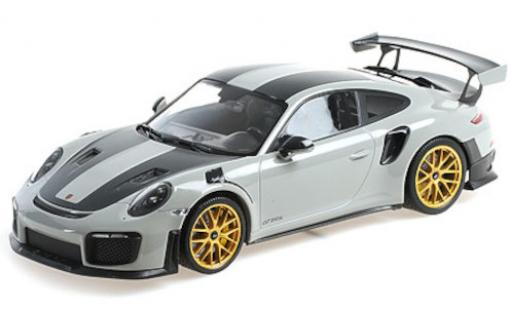 Modellautos Porsche 991 GT2 RS 1/18 Minichamps 911 GT2 RS (.2) grau/carbon 2018 mit Weissach Paket und goldenen Magnesium Felgen Porsche 991 GT2 RS 1/18 Minichamps 911 GT2 RS (.2) grau/carbon 2018 mit Weissach Paket und goldenen Magnesium Felgen modellautos