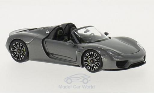 Modellautos Porsche 918 1/43 Minichamps Spyder mettalic grau 2013 Porsche 918 1/43 Minichamps Spyder mettalic grau 2013 modellautos