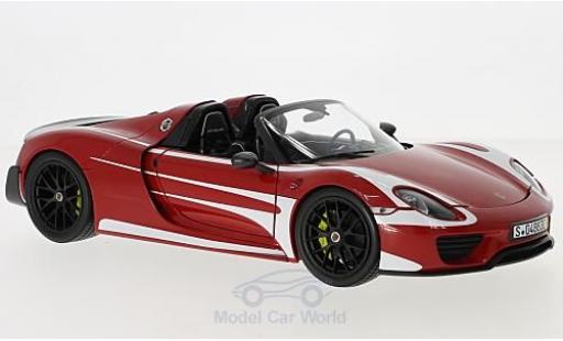 Porsche 918 1/18 Minichamps Spyder Weissach Package rot/weiss 2015 modellautos