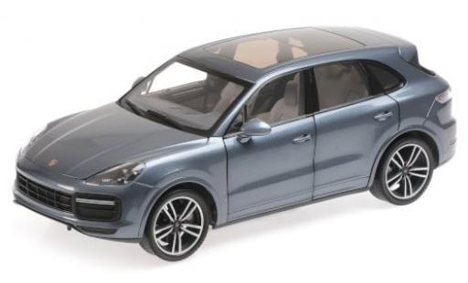 Porsche Cayenne Turbo S 1/18 Minichamps metallise blau 2017 1:18 modellautos