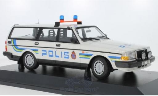 Volvo 240 1/18 Minichamps GL Break Polis Sweden 1986 modellautos