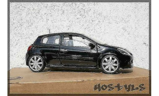 Renault Clio 3 RS 1/18 Solido schwarz preparee tuning modellautos