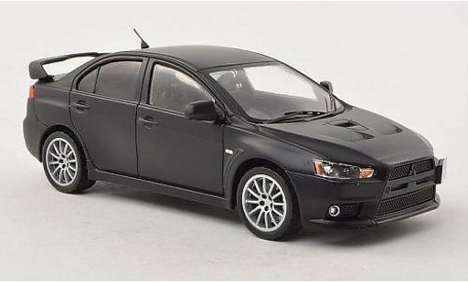 Mitsubishi Lancer Evolution X 1/43 IXO Evo matt-schwarz Nurburgring Test 2007 modellautos