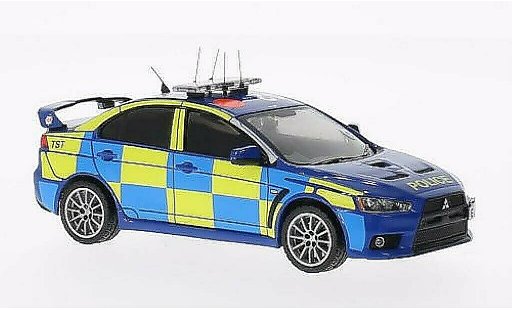 Mitsubishi Lancer Evolution X 1/43 IXO EVO UK Polizei blau 2008 modellautos