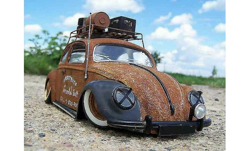 Volkswagen Kafer Rat Rod 1/18 Burago coccinelle kafer ratte modellautos