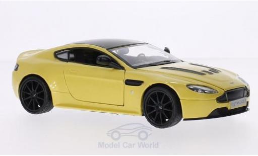 Aston Martin V12 Vantage 1/24 Motormax Vantage S mettalic gelb/schwarz modellautos