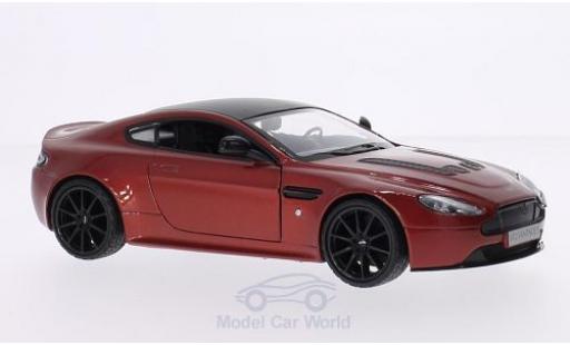 Aston Martin V12 Vantage 1/24 Motormax Vantage S mettalic rot/schwarz modellautos