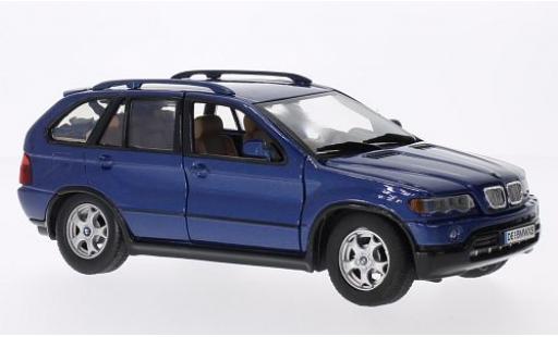 Bmw X5 1/24 Motormax mettalic blau sans Vitrine modellautos