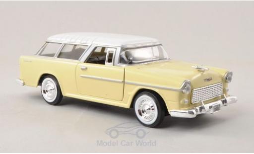 Chevrolet Bel Air 1/24 Motormax Nomad gelb/weiss 1955 modellautos