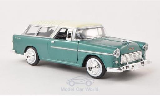 Chevrolet Bel Air 1/24 Motormax Nomad mettalic grün/beige 1955 modellautos
