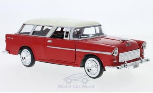 Chevrolet Bel Air 1/24 Motormax Nomad rot/beige 1955 modellautos