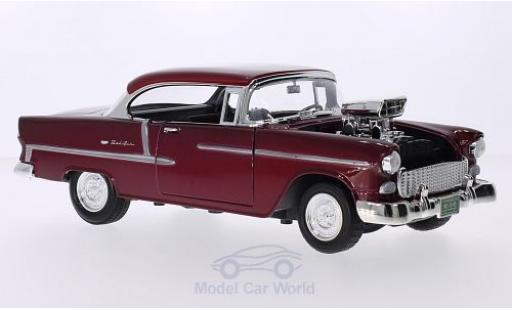 Chevrolet Bel Air 1/18 Motormax Tuning mettalic rot 1955 modellautos