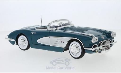 Modellautos Chevrolet Corvette 1/18 Motormax C1 türkis/silber 1958 Chevrolet Corvette 1/18 Motormax C1 türkis/silber 1958 modellautos
