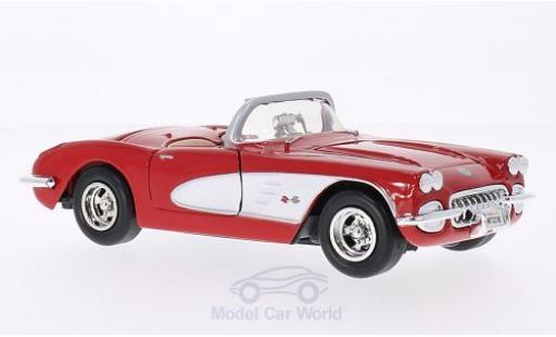 Chevrolet Corvette 1/24 Motormax (C1) rot/weiss 1959 modellautos