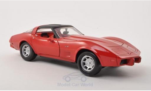 Chevrolet Corvette 1/24 Motormax C3 rot 1979 ohne Vitrine modellautos