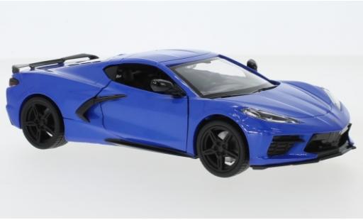 Chevrolet Corvette 1/24 Motormax C8 Stingray mettalic blau 2020 modellautos