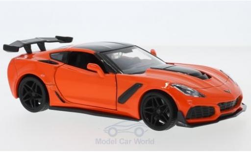 Chevrolet Corvette 1/24 Motormax ZR1 orange/schwarz 2019 modellautos