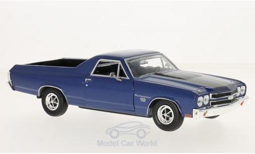Chevrolet El Camino 1/24 Motormax mettalic blau/schwarz 1970 modellautos