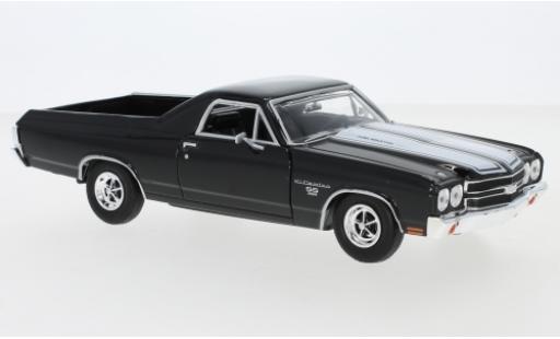 Chevrolet El Camino 1/24 Motormax SS 396 schwarz/weiss 1970 modellautos
