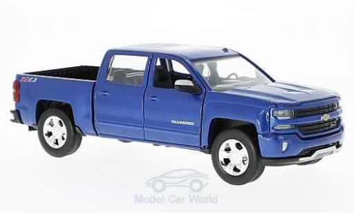 Modellautos Chevrolet Silverado 1/27 Motormax 1500 LT - Z71 blau 2017 Maßstab:1:27 Doppelkabine mit kurzer Ladefläche Chevrolet Silverado 1/27 Motormax 1500 LT - Z71 blau 2017 Maßstab:1:27 Doppelkabine mit kurzer Ladefläche modellautos