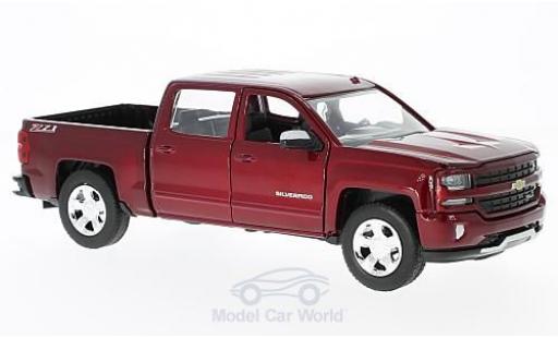 Chevrolet Silverado 1/27 Motormax 1500 LT - Z71 mettalic rot 2017 Maßstab:1:27 Doppelkabine mit kurzer Ladefläche modellautos