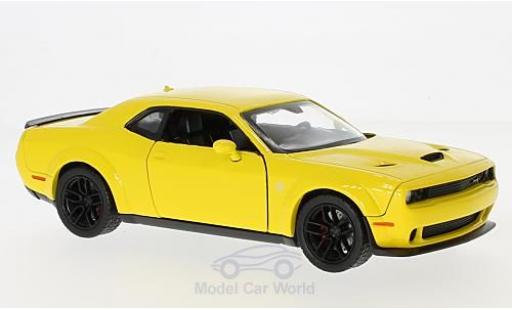 Dodge Challenger 1/24 Motormax SRT Hellcat Wide-Body gelb 2018 modellautos
