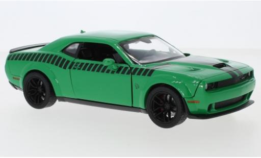 Dodge Challenger 1/24 Motormax SRT Hellcat Widebody grün/schwarz 2018 modellautos
