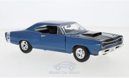 Dodge Coronet 1/24 Motormax Super Bee mettalic blau/schwarz 1969 modellautos