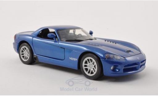 Dodge Viper 1/24 Motormax SRT-10 Hard Top mettalic blau 2003 ohne Vitrine modellautos