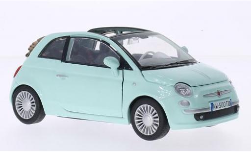 Fiat 500 1/24 Motormax Cabrio grün modellautos
