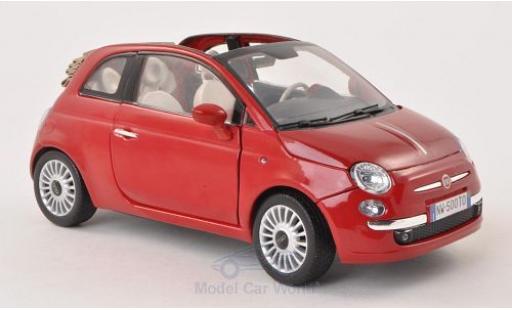 Modellautos Fiat 500 1/18 Motormax Cabrio rot Fiat 500 1/18 Motormax Cabrio rot modellautos