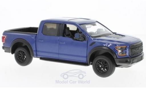 Ford F-1 1/24 Motormax 50 Raptor mettalic blau 2017 modellautos