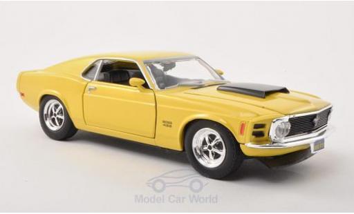Ford Mustang 1/24 Motormax Boss 429 gelb/schwarz 1970 modellautos